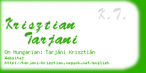 krisztian tarjani business card